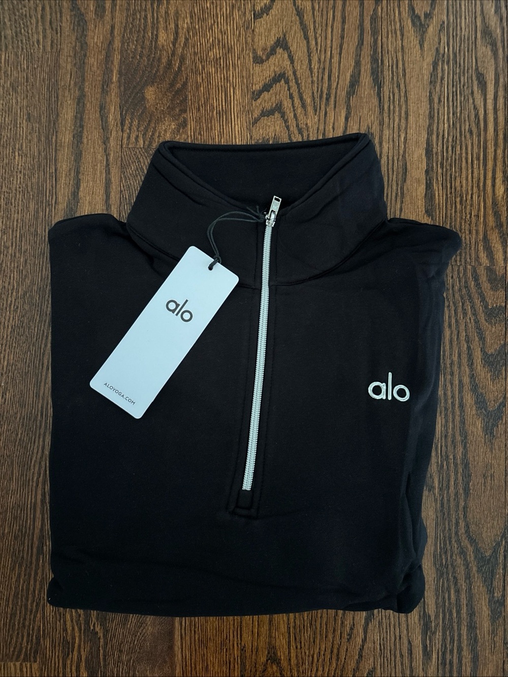 ALO Yoga Men’s Black Half-Zip Pullover Sweatshirt - Picture 6 of 9